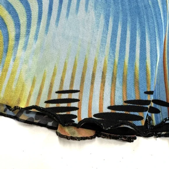 Forever 21 Patchwork Pattern Mini Party Dress, Sz Medium, Lightweight Colorful - Picture 4 of 12